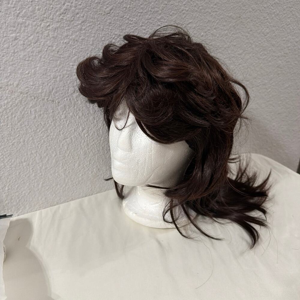 Dark Brown Synthetic Wavy Wig with all the body!